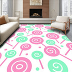 Pink Mint Swirl Lollipop Repeat Rug