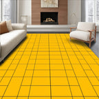 Golden Checkerboard Scattered Square Rug