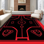 Bold Red Circuit Board Rug