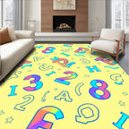 Rainbow Letters and Numbers Play Mat Rug