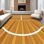 Golden Wood Grain Plank Rug