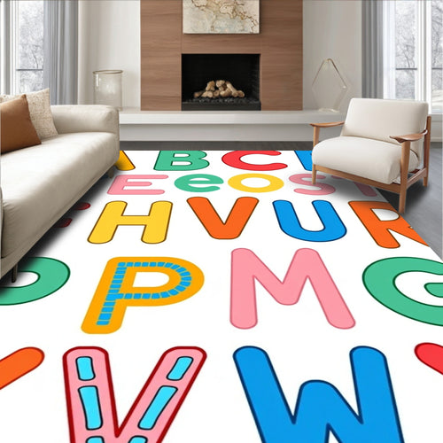 Alphabet Blocks Colorful Rug