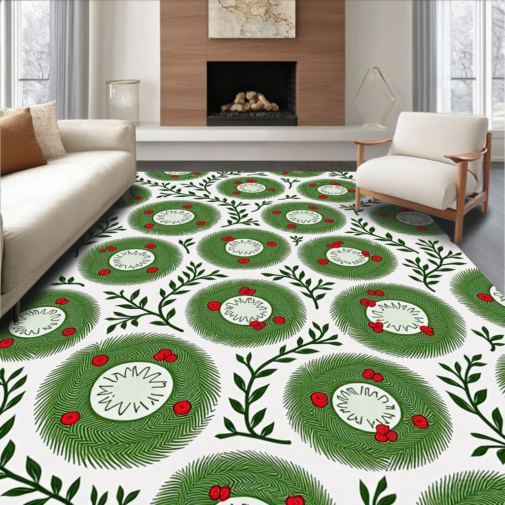 Wreath and Leaf Garland Repeat Rug