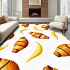Golden Croissant Crescent Repeat Rug