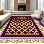 Regal Gold Monogram Diamond Border Rug
