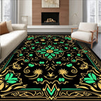 Emerald Garden Elaborate Bloom Rug