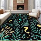 Aqua Yellow Seahorse Foliage Repeat Rug