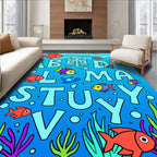 Underwater Alphabet Fish Theme Rug