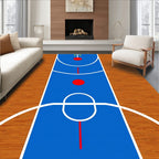 Court Blue Red Abstract Basketball Rug