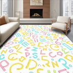 Playful Alphabet Pastel Scatter Rug