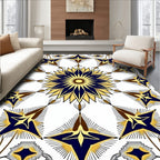 Midnight Gold Starburst Medallion Rug