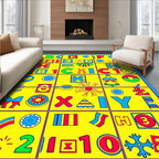Bold Primary Colors Alphabet Blocks Rug