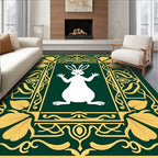 Enchanted Forest White Rabbit Motif Rug
