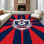 Crimson Navy Radiant Crest Rug