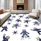 Cosmic Astronaut Galaxy Print Rug