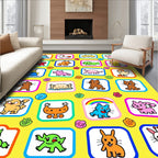 Playful Cartoon Animal Collection Rug