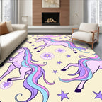 Pastel Unicorn Star Clouds Rug