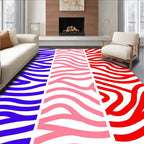 Bold Tri-Color Wavy Stripe Rug