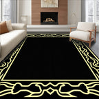 Golden Yellow Ornate Border Rug