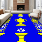 Blue Gold Trophy Star Medallion Rug
