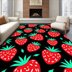 Bold Red Strawberry Patch Rug