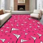 Pink White Flag Scatter Rug