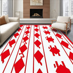 Bold Red Diamond Stripe Rug