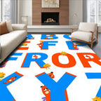 Blue Orange Alphabet Pals Rug