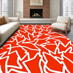 Bold Orange Jagged Interruption Rug