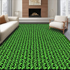 Bold Neon Green Abstract Scribbles Rug