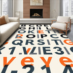 Modern Geometric Alphabet Block Rug