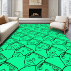 Abstract Facial Expression Repeat Rug