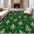 Golden Pine Trees Berry Foliage Rug