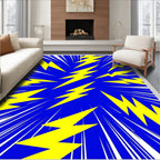 Electric Yellow Lightning Bolt Burst Rug