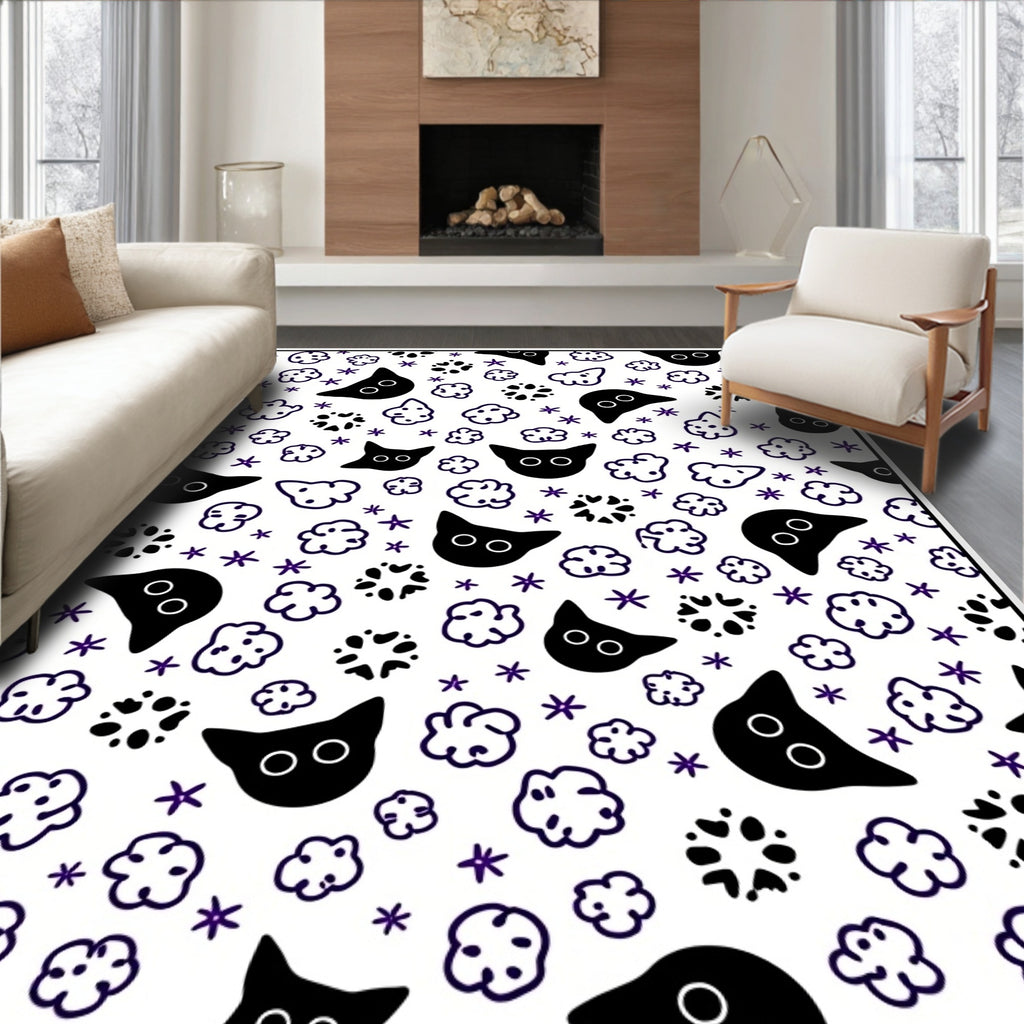 Black Cat Cloud Starburst Mix Rug