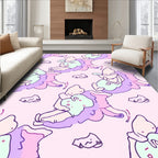 Pastel Cloud Figures Embrace Rug
