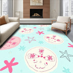 Pink Sand Dollar Starfish Coastal Repeat Rug