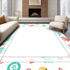 Whimsical Cartoon Dino Alphabet Animals Rug