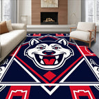 Bold Husky Face Diamond Repeating Art Rug