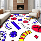 Retro Pop Art Sports Balls Rug