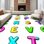 Colorful Alphabet Blocks Fun Rug
