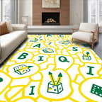 Alphabet Dice Collage Rug