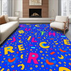Bright Alphabet Garden Scatter Rug