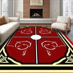 Crimson Tribal Horse Shield Rug