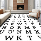 Alphabet Rows Grid Rug