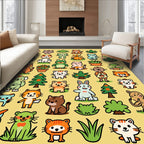 Cute Kawaii Animals Forest Collection Rug