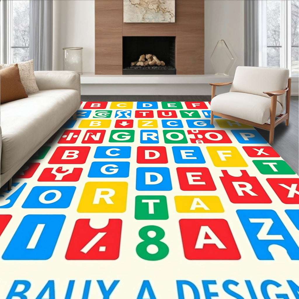 Colorful Alphabet Study Rug