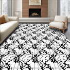 Mono Black Bold Graphic Repeat Rug