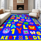 Bright Alphabet Critter Collage Rug