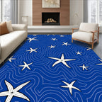 Ocean Blue Starfish Swirl Rug